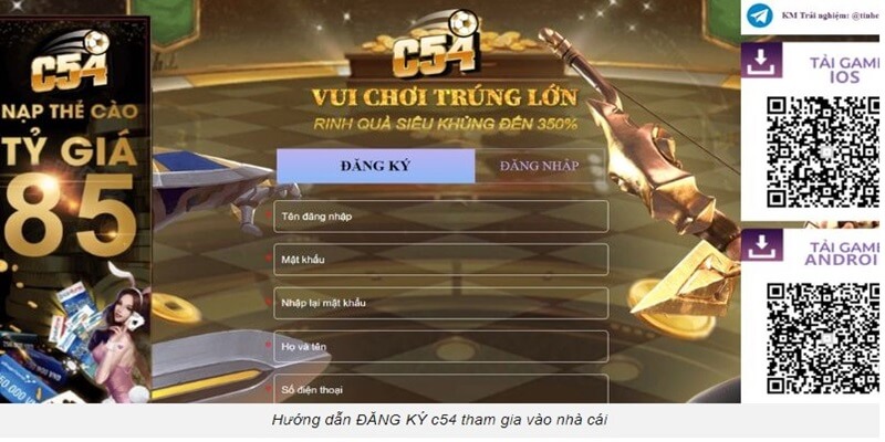 Cách tham gia game tại c54 nhanh chóng 